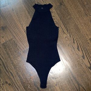 Black Sleeveless Bodysuit
